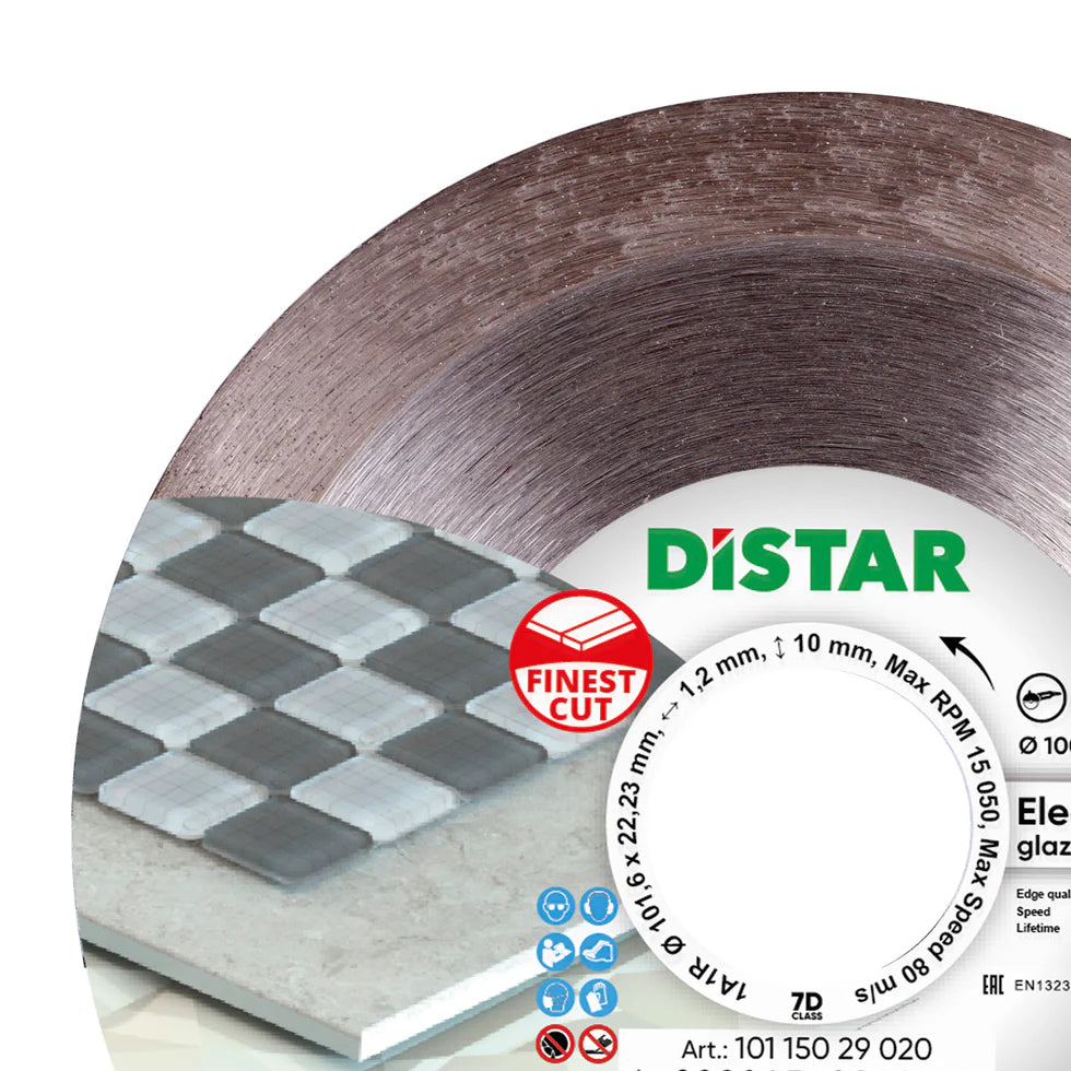 DiStar Elegant Diamond Blade 4" – Ultra-Clean Cutting Blade for Glazed Tile & Porcelain