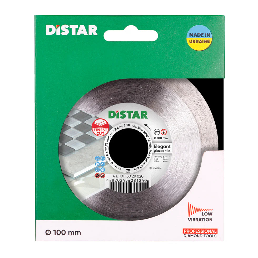DiStar Elegant Diamond Blade 4" – Ultra-Clean Cutting Blade for Glazed Tile & Porcelain