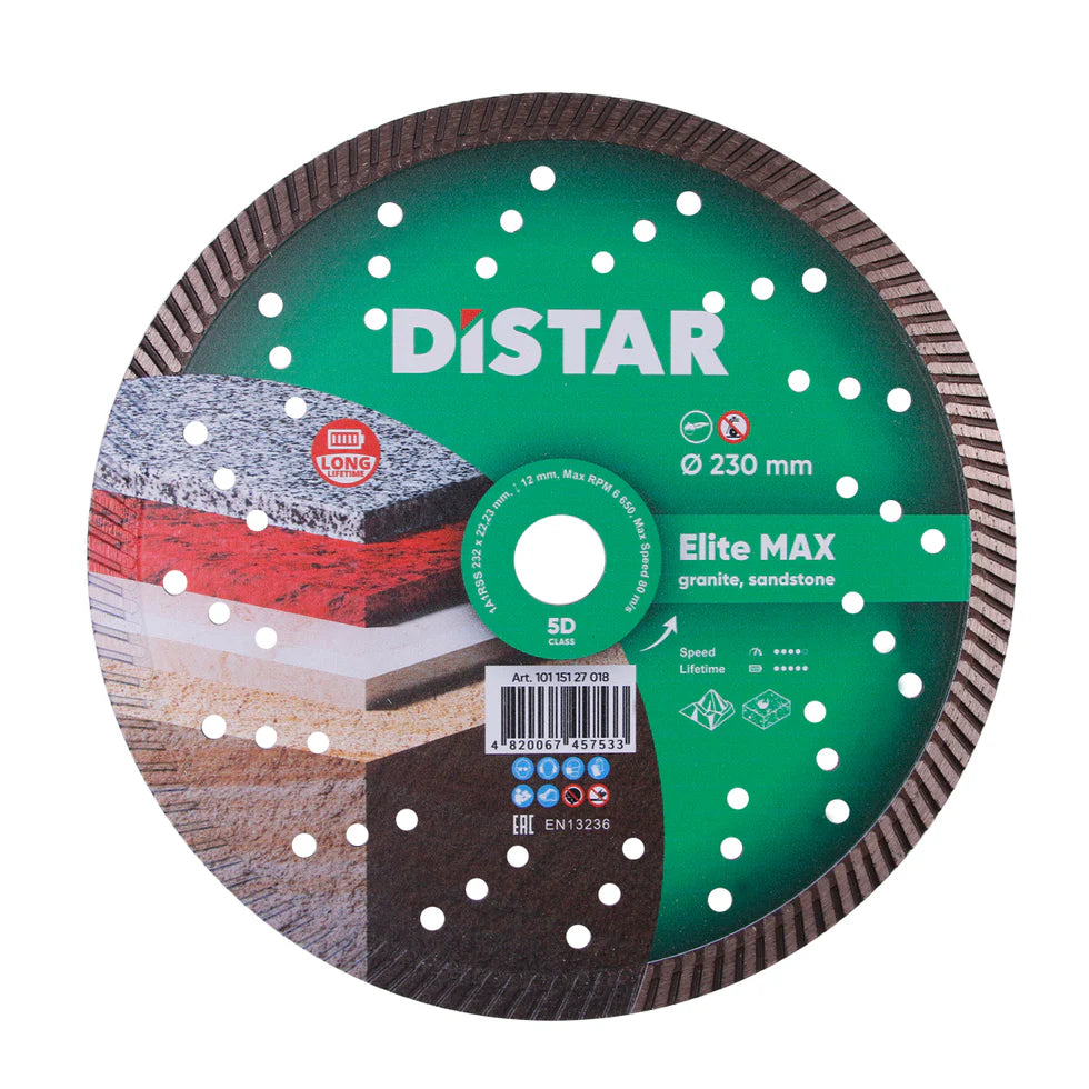 DiStar Elite Max Turbo Diamond Blade 9" – High-Speed Granite Cutting Disc