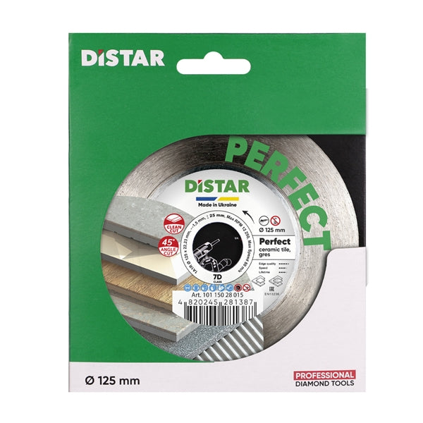 DiStar Perfect Diamond Blade 4.5" & 5" – Ultra-Clean Cutting for Ceramic & Porcelain Tile