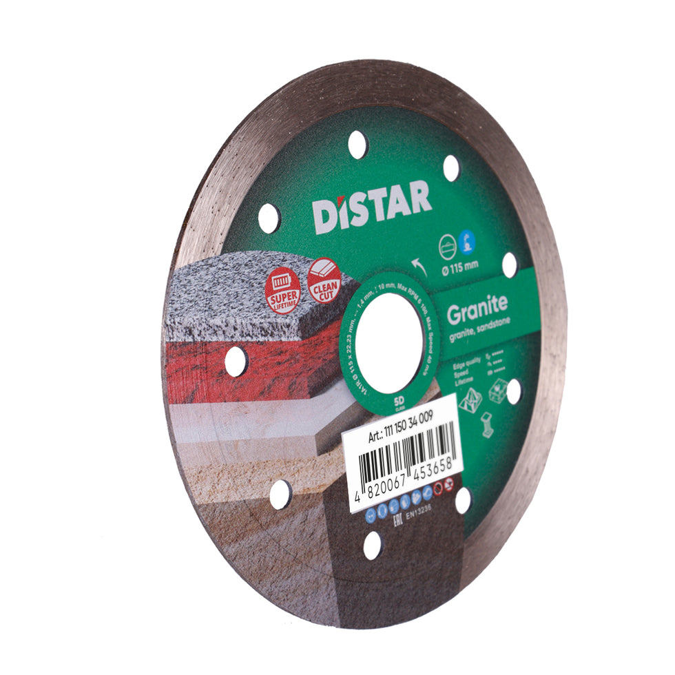 DiStar Granite Diamond Blade 4.516 High-Speed Wet Cutting for All Granite Types - in use