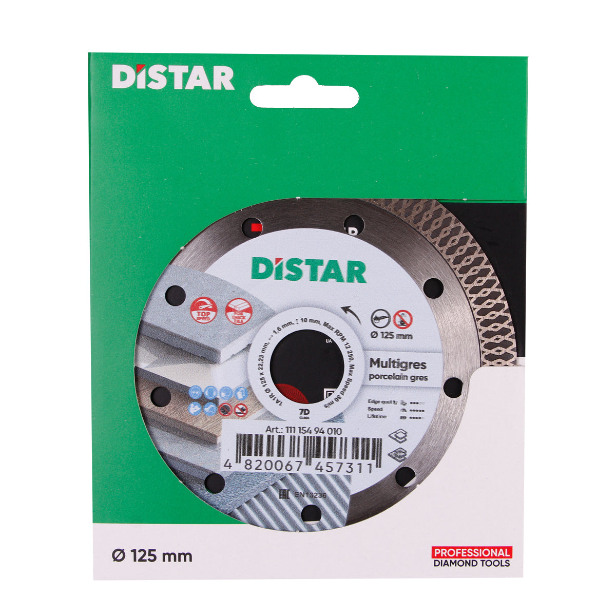 DiStar Multigres Diamond Blade 4.5"–5" – High-Speed Cutting for Ceramic & Porcelain Tile