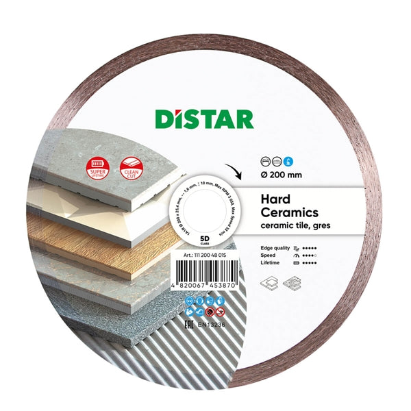 DiStar Hard Ceramics Diamond Blade 4.5"–16" – Clean Tile & Porcelain Cuts