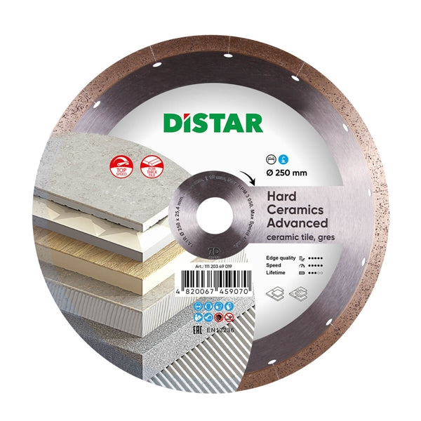 DiStar Hard Ceramics Advanced Diamond Blade 7"–14" – Thick Porcelain & Dekton Cuts