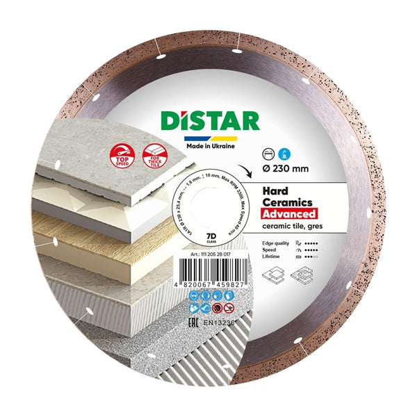 DiStar Hard Ceramics Advanced Diamond Blade 7"–14" – Thick Porcelain & Dekton Cuts
