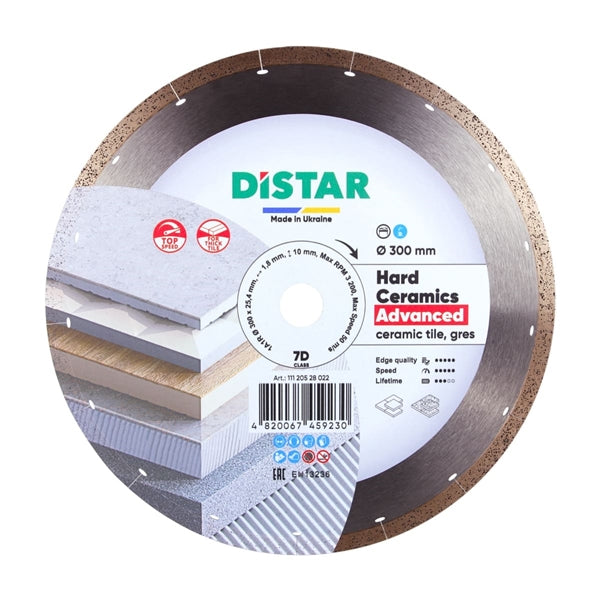 DiStar Hard Ceramics Advanced Diamond Blade 7"–14" – Thick Porcelain & Dekton Cuts
