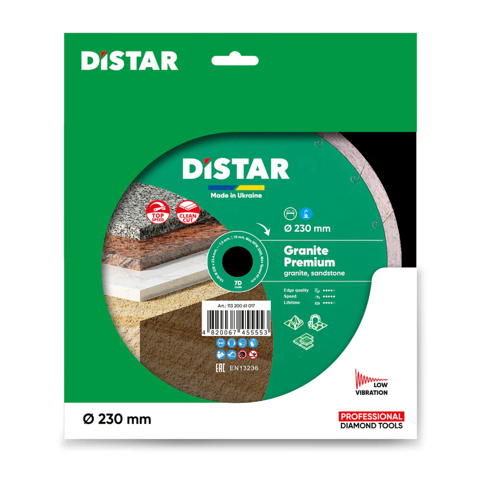 DiStar Granite Premium Diamond Blade 5"–16" – Wet Cutting for Granite, Marble & Stone