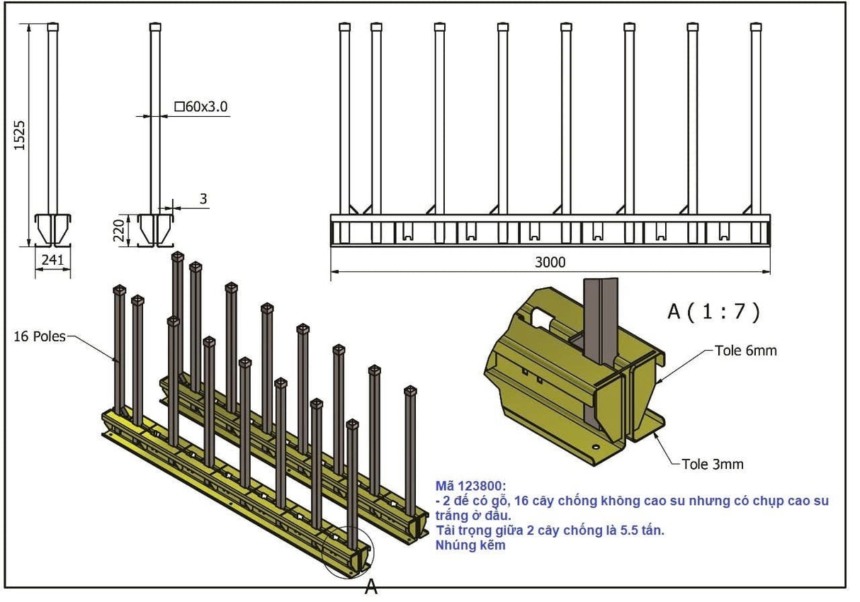 Weha 5.5 Ton 10' Slab Rack — Stone Fabrication