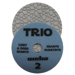 Weha 4“ Trio 3 Step White Hybrid Diamond Polishing Pads - WET