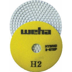 Weha 4”3 Step Hybrid Diamond Polishing Pads - WET/DRY