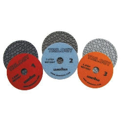 Weha 4“Pad Trilogy 3 Step Diamond Polishing Pads - WET/DRY