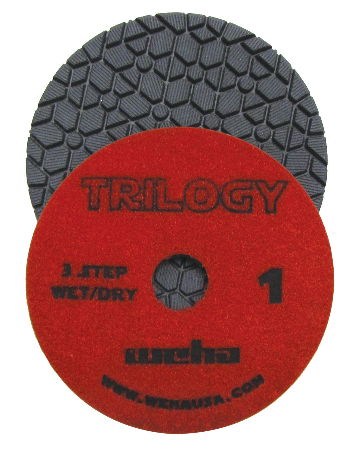 Weha 4 Inch Trilogy Polishing Pads for Stone Fabrication 3-Step
