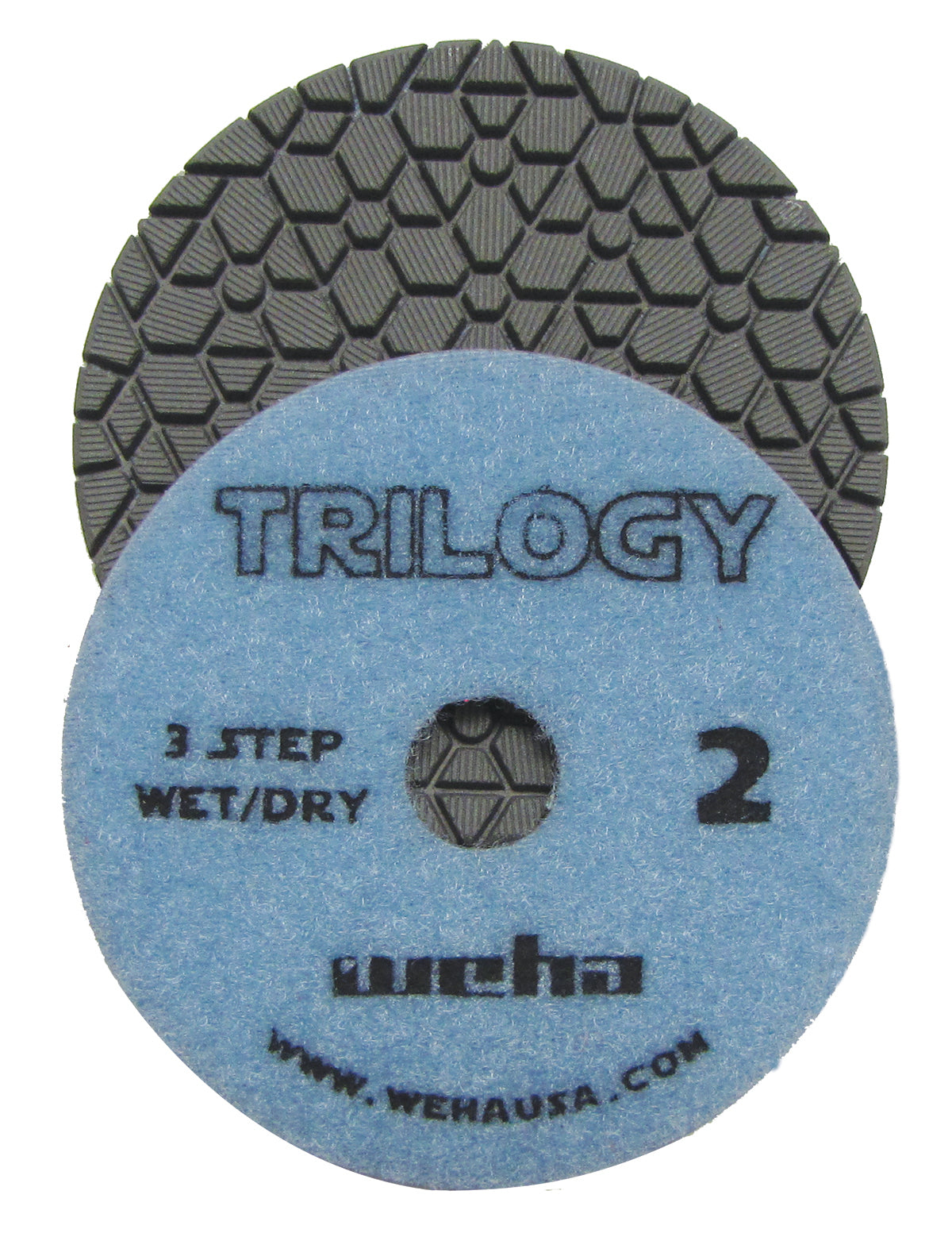 Weha 4 Inch Trilogy Polishing Pads for Stone Fabrication 3-Step