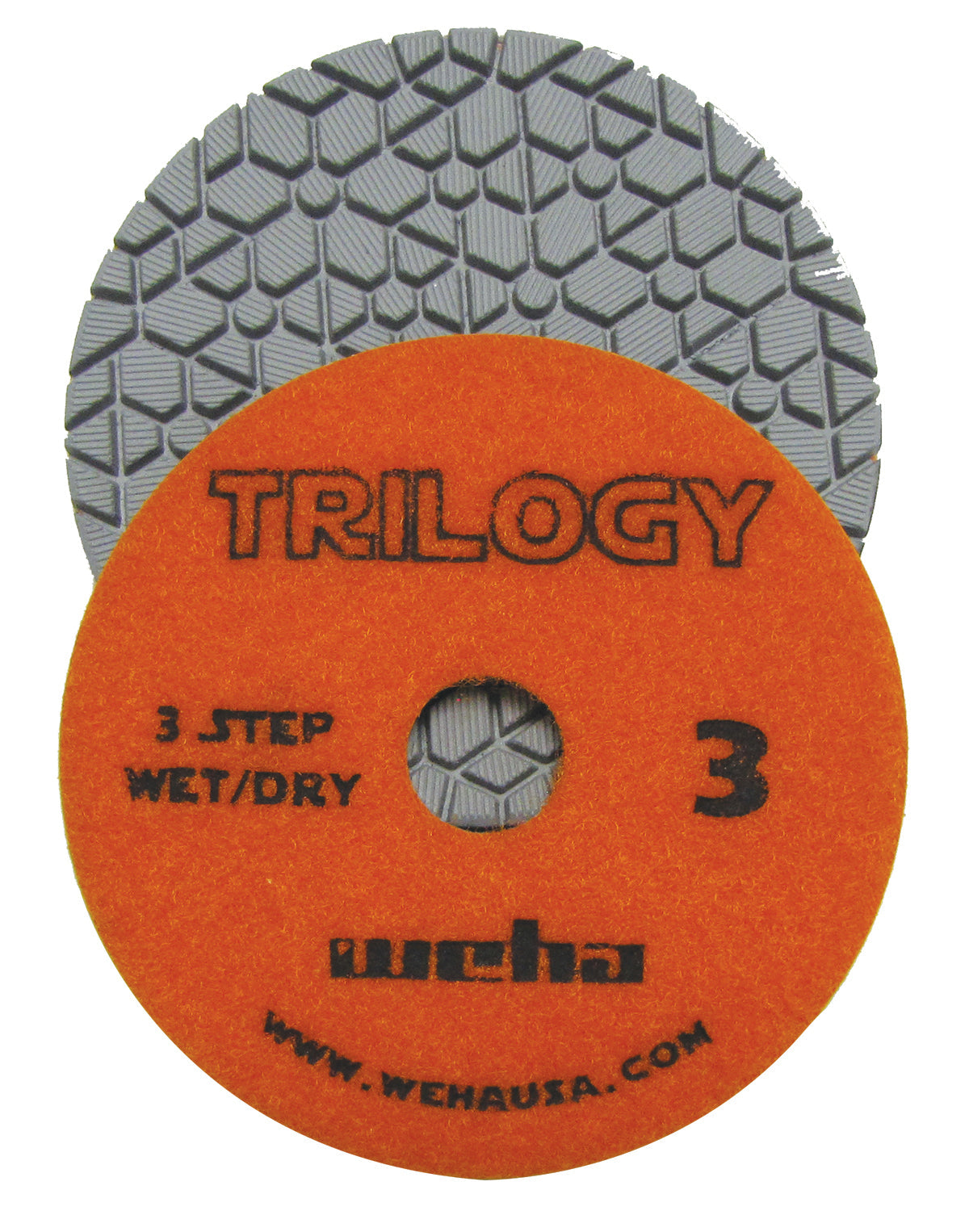 Weha 4 Inch Trilogy Polishing Pads for Stone Fabrication 3-Step