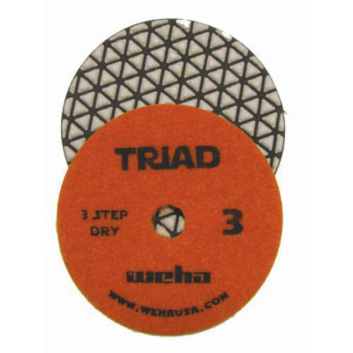 WEHA 4" Triad 3 Step Dry Diamond Polishing Pads
