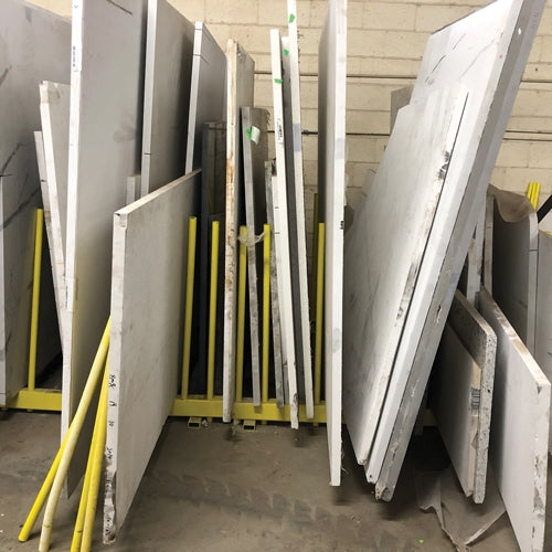 Weha Weha Yellow Remnant Rack for Stone Fabrication Workshop