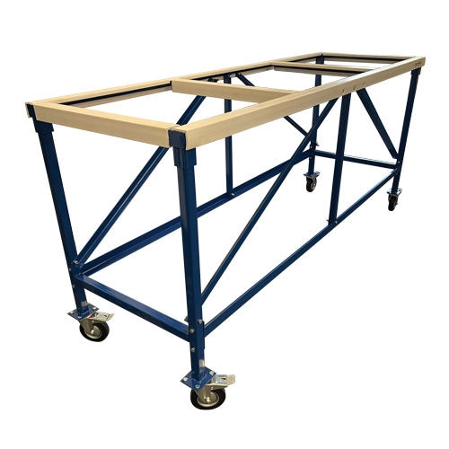 Weha 27 inch Yellow Fabrication Work Table with White Rubber Top 882 lb Capacity