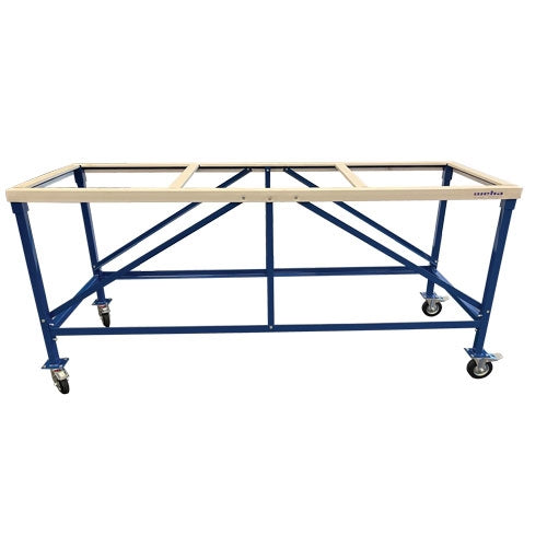 Weha 27 inch Yellow Fabrication Work Table with White Rubber Top 882 lb Capacity