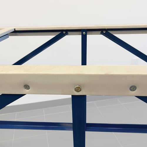 Weha 27 inch Yellow Fabrication Work Table with White Rubber Top 882 lb Capacity