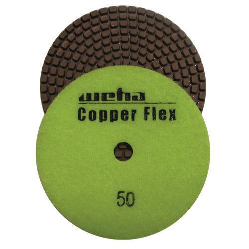 Weha 4 inch CopperFlex Diamond Polishing Pad - top view