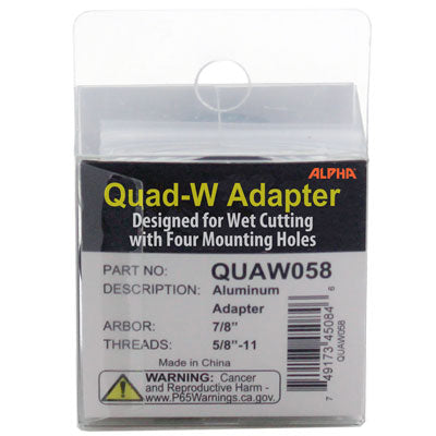Alpha Quad-W Adapter — for Wet Edge Polishing (Aluminum & Carbon Plated Steel)