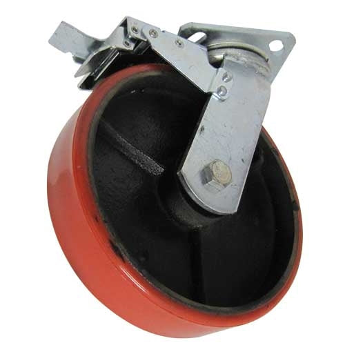 Weha 8 Inch x 2 Inch Swivel Caster Wheel for Transport Cart Replacement Part - side view