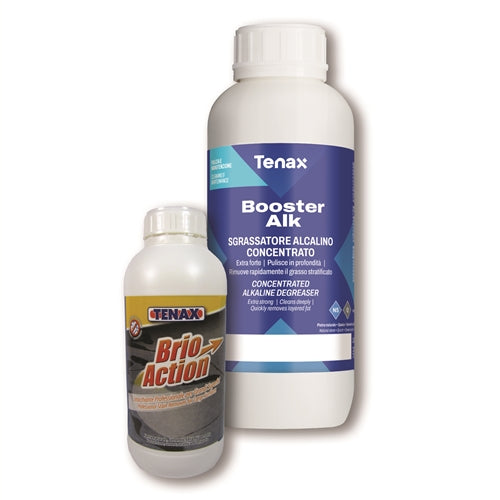 Tenax Booster Alk Alkaline Stain Remover for Natural Stone Surfaces - in use