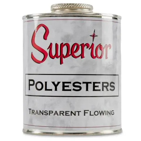 Superior Polyester Transparent Flowing Adhesive — Quart