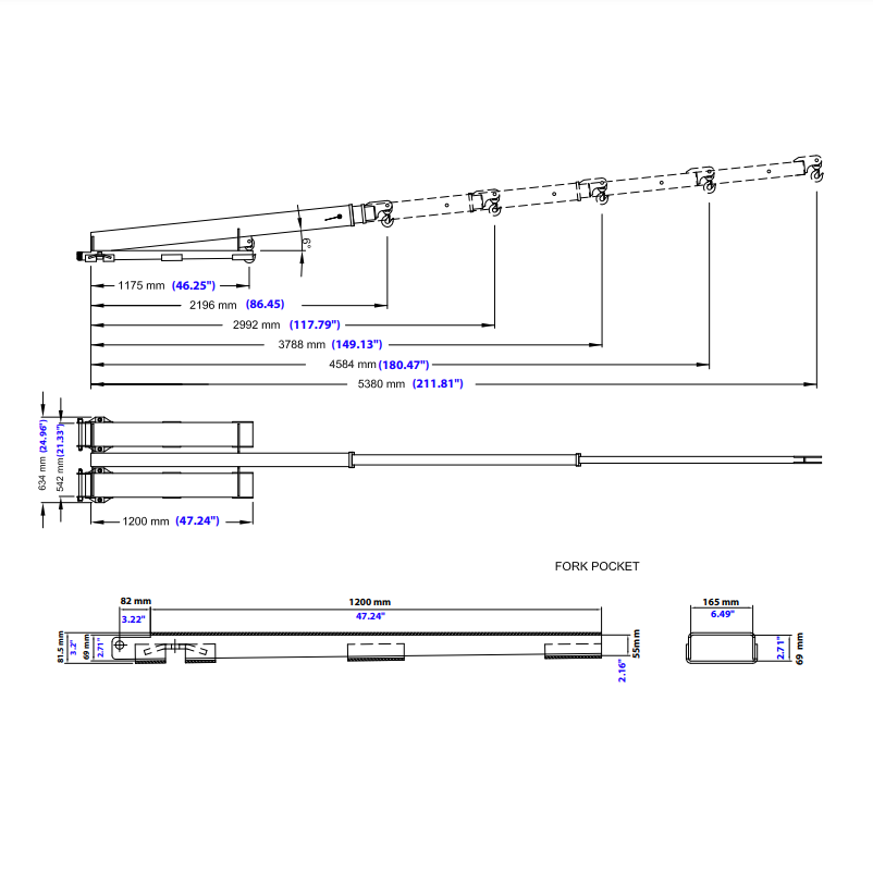 Aardwolf FB3-5380 Forklift Boom