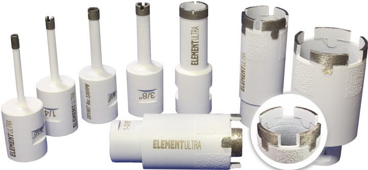 ELEMENT-ULTRA Dry/Wet Thin-Wall UCS/Porcelain Core Bits