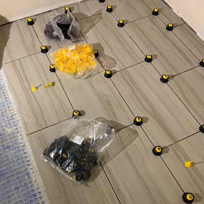 EZ Click Leveling Cap-50pcs Next-Generation Screw-based Tile Leveling System