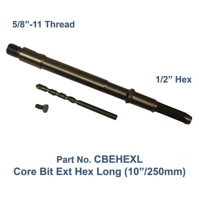 Core Bit Extender 4" 5/8"-11