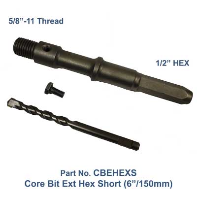 Core Bit Extender 4" 5/8"-11