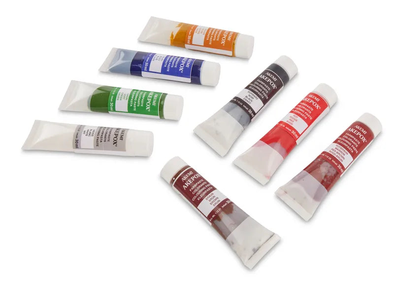 Akemi AKEPOX® Coloring Pastes for Epoxy-Based Adhesives - 8 Standard Colours (30 mL)