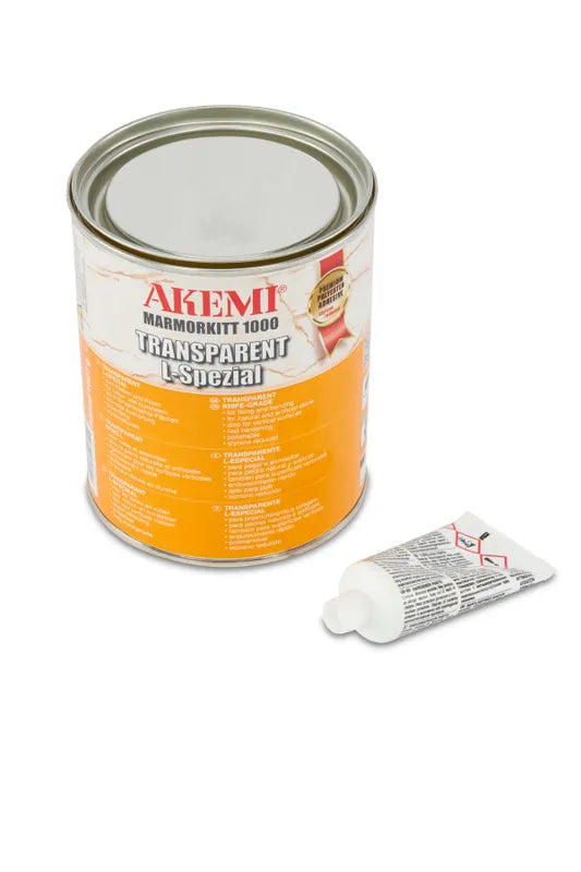 Akemi Marble Filler 1000 Transparent L-Special 1 kg. - Knife-Grade Polyester Adhesive