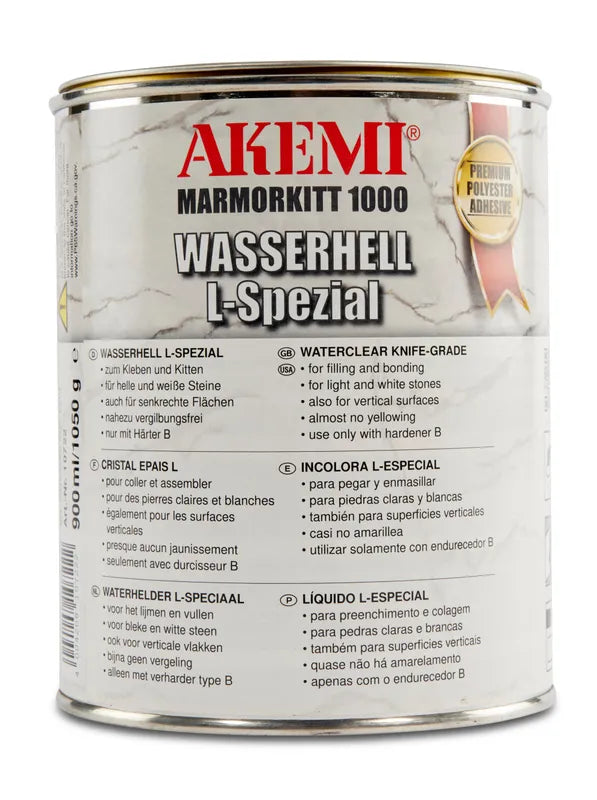 Akemi Marble Filler 1000 Transparent L‑Special Waterclear — Quart