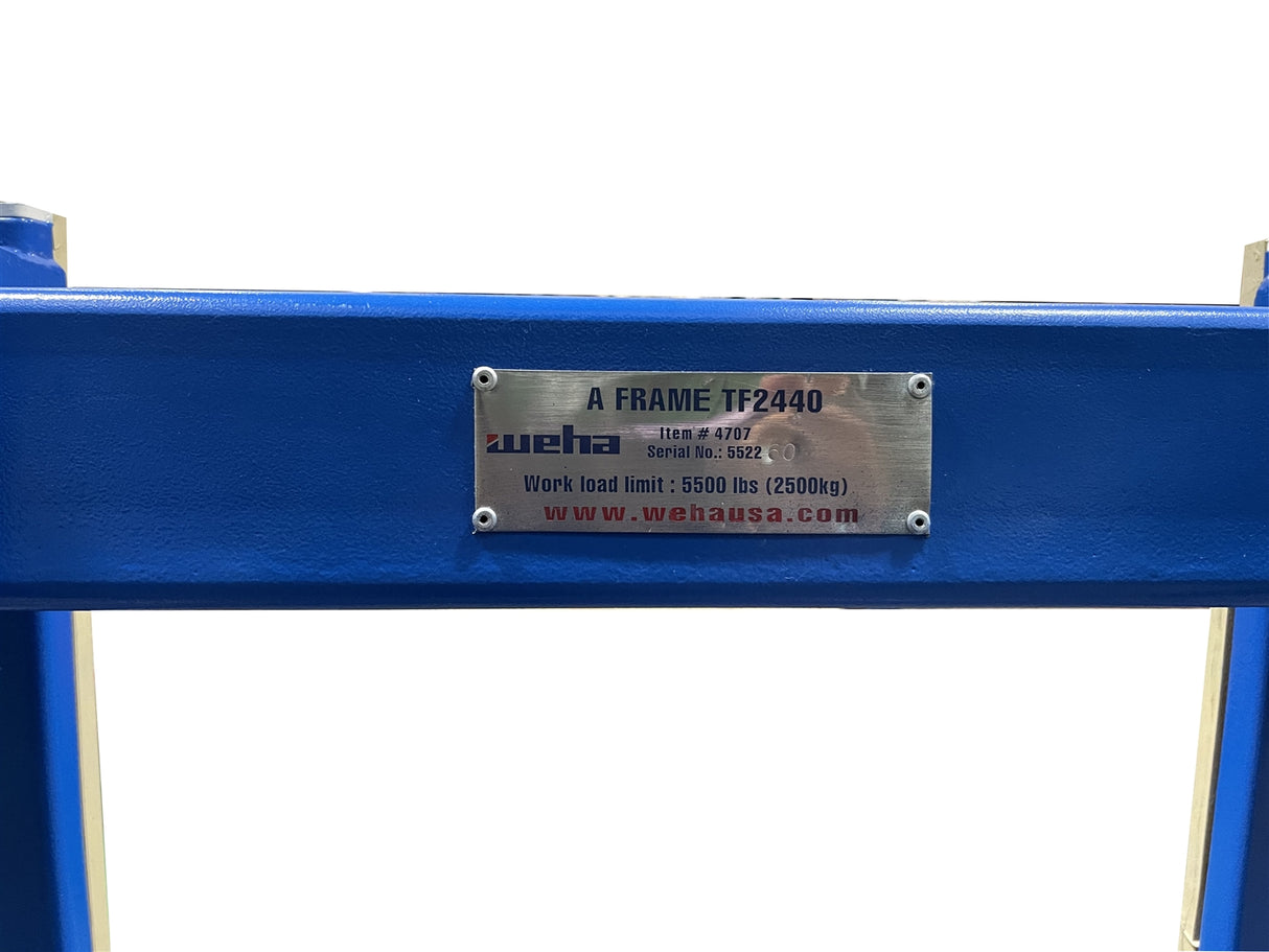 Weha Blue BD A frame for Stone Fabrication - in use