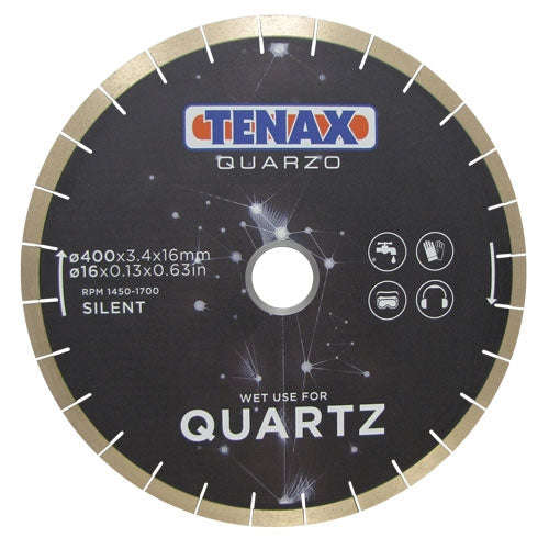 Tenax Quartz Diamond Bridge Saw Blade for Stone Fabrication - in use