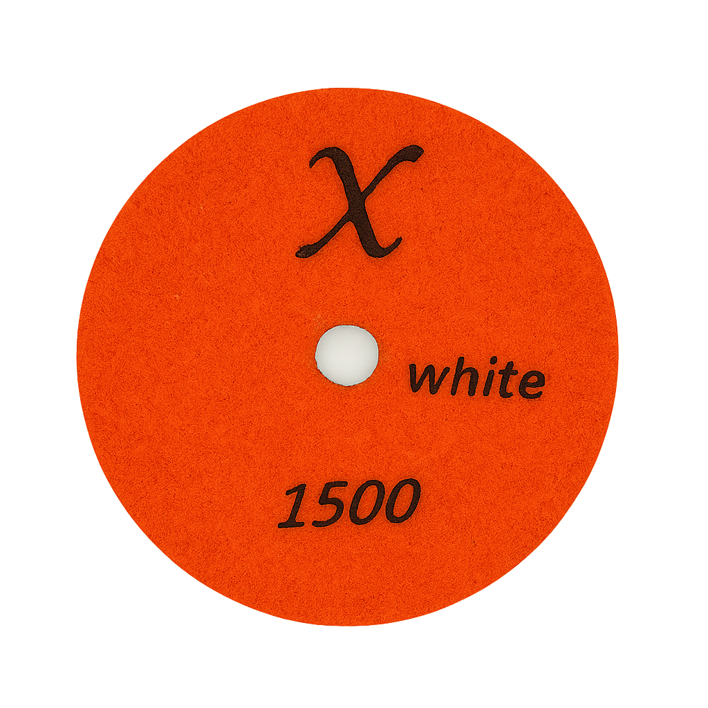 X Wet Polishing Pad with White Resin (XW-Series) - in use