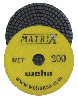 Weha Matrix 4 Wet Diamond Polishing Pads #50 to #3000 - in use