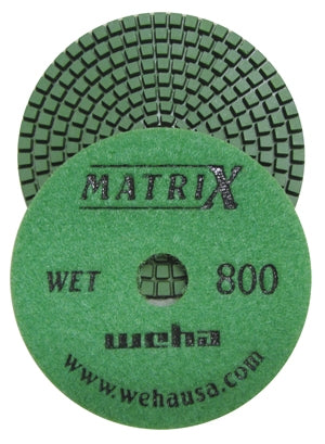 Weha Matrix 4 Wet Diamond Polishing Pads #50 to #3000 - dimensions