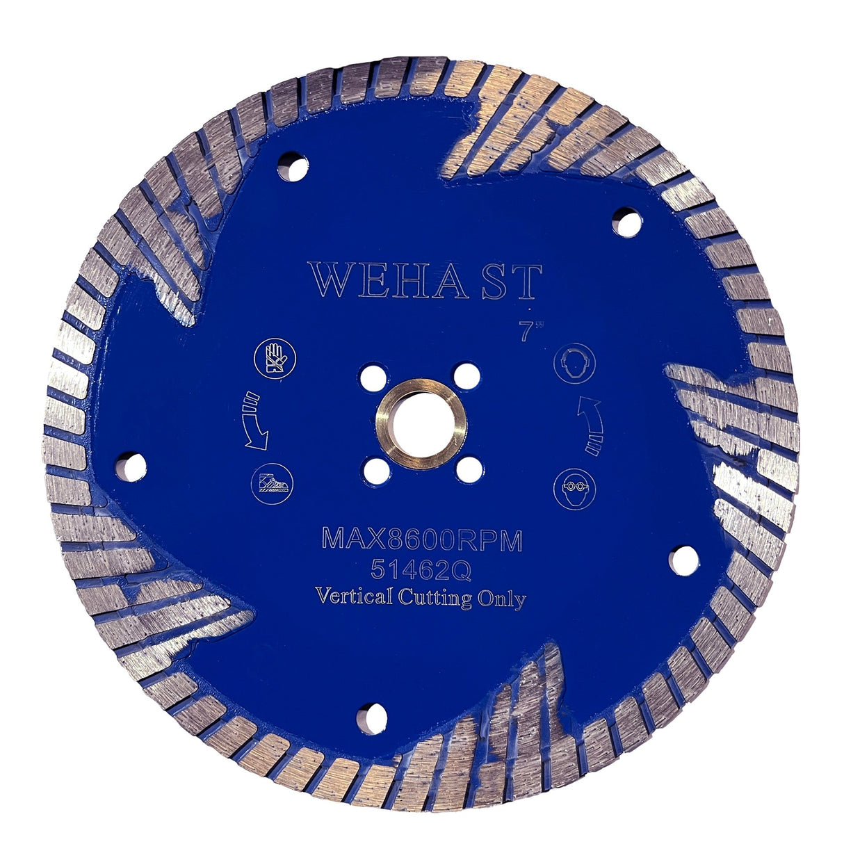 Weha ST Side Cut Diamond Turbo Blade for Stone Backsplash Cutting - 7"