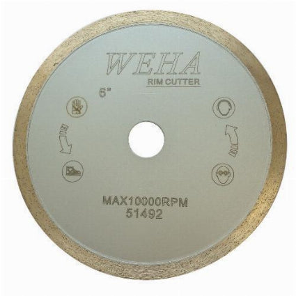 Weha USA Continuous Rim Diamond Blade for Natural Stone, Ceramic Tile and Porcelain Tile