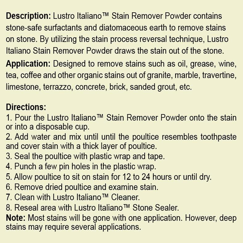 Lustro Italiano Stain Remover Powder (8 oz)