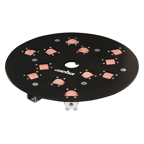 Weha 12 Roller Plate 450mm with Coarse 2000 Rollers Bush Hammer Sandblasting Tool - side view