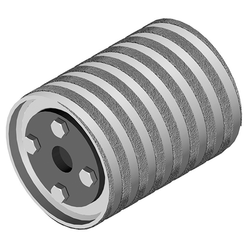 Weha 115mm x 140mm Scratching Roller Medium 1400 for Combi-Scratcher Stone Texturing Tool - side view