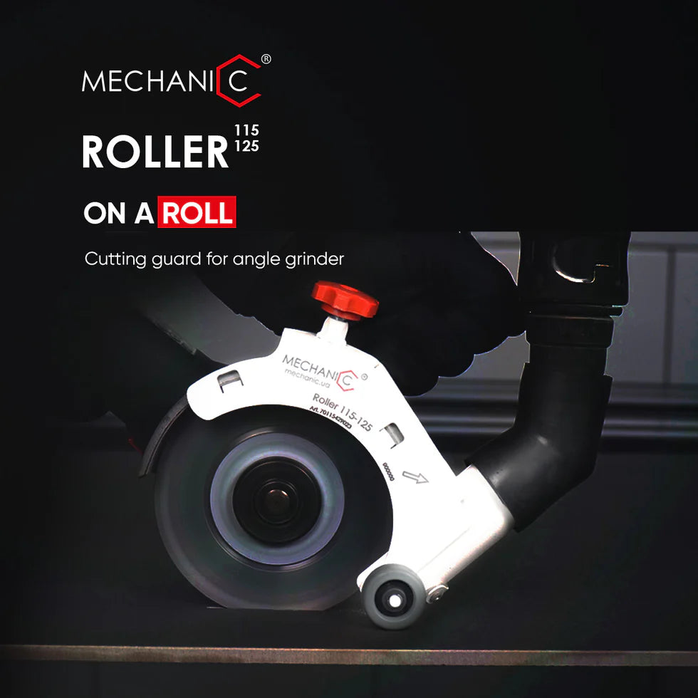 Mechanic ROLLER 4.5-5 Cutting Guard for Angle Grinder Stable, Precise & Dust-Free Tile Cutting - side view
