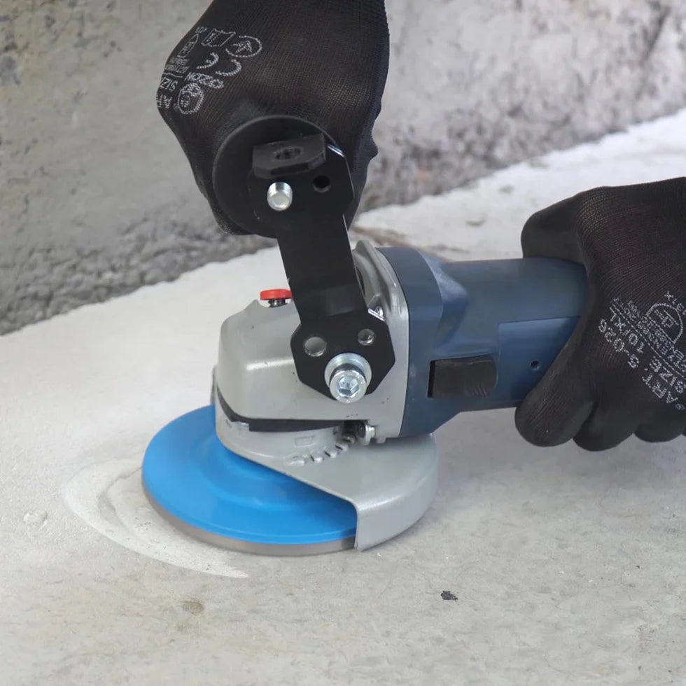 Ergonomic Angle Grinder Handle 4.5-5 Comfort & Precision - in use