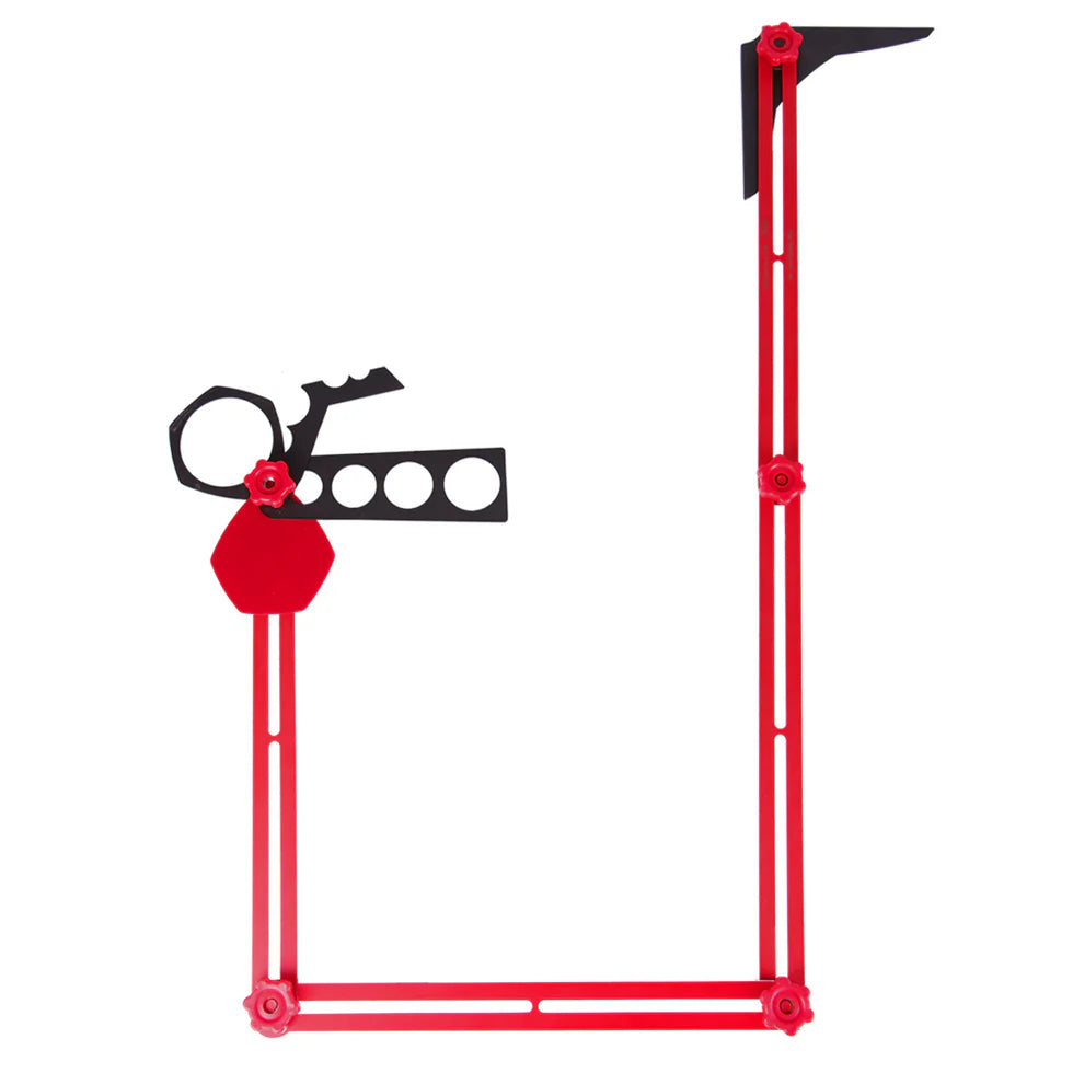 TileTEMPLATE XL Large Format Tile Marking Tool for Sockets, Pipes & Angles - in use