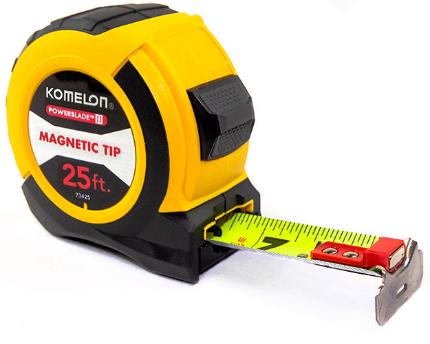 Komelon Magnetic Powerblade II Tape Measure (25 ft x 1.06")